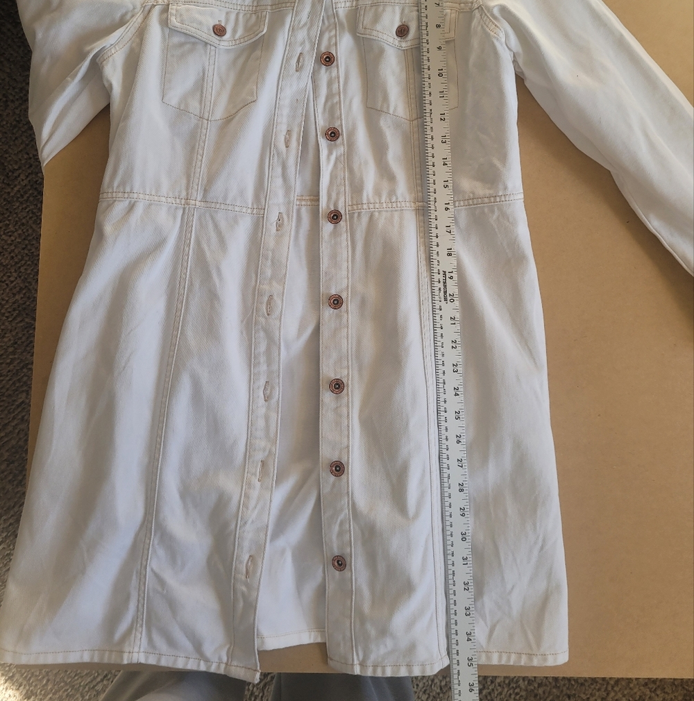 Frye Womens White Jean Dress - Picture 3 of 5